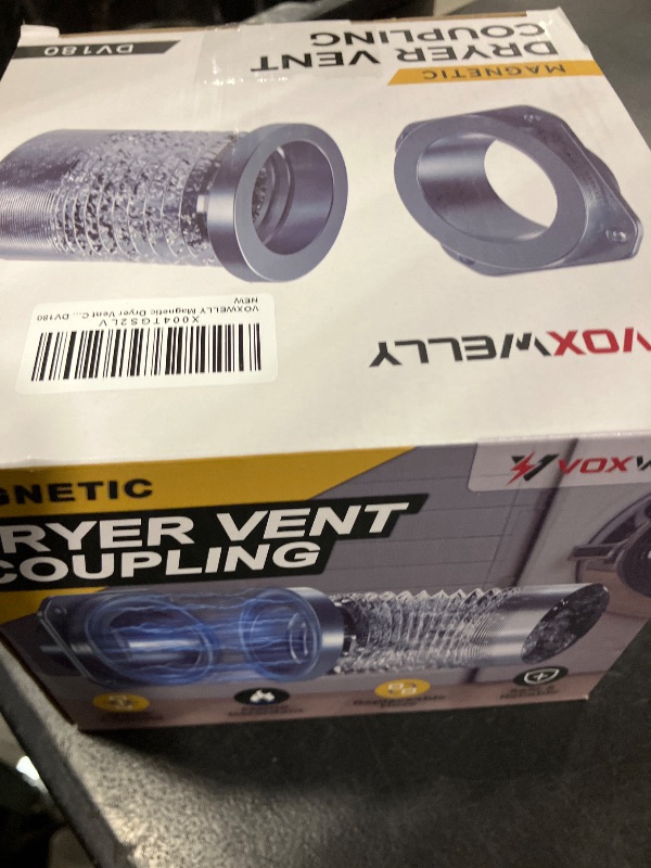 Photo 1 of VOXWELLY Magnetic Dryer Vent Coupling, 4-Inch Dryer Vent Connector