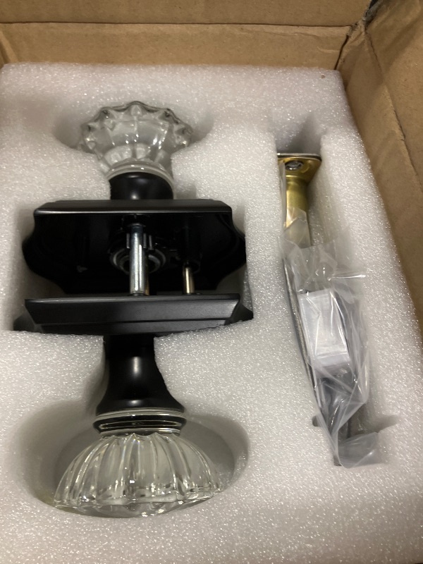 Photo 1 of Calzibeno Crystal Glass Door Knobs, 3 Pack