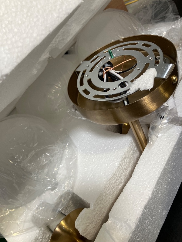 Photo 1 of MOKATNG 3-Light Vanity Light Fixture, Brushed Gold
