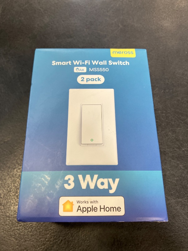 Photo 1 of meross Smart WiFi Light Switch, 3-Way/Single-Pole, HomeKit Compatible, 2 Pack
