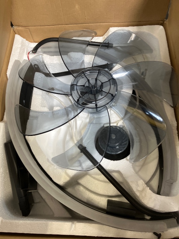 Photo 1 of ZMISHIBO 19.7'' Black Ceiling Fan with Light Kit and Remote