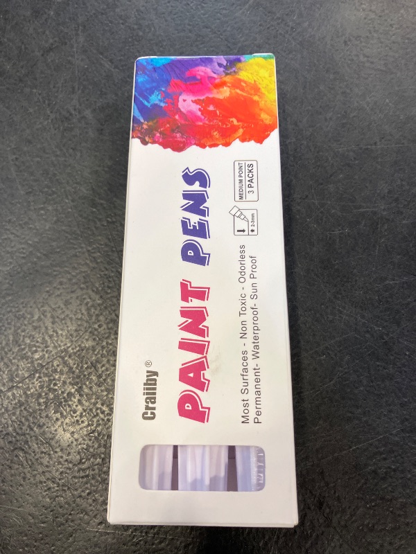 Photo 1 of Craiiby White Paint Markers, 3 Pack