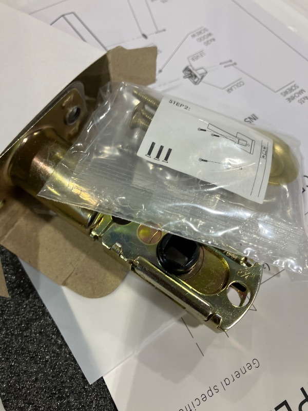 Photo 1 of Hornbill Keyless Entry Door Lock with Handle, Satin Brass