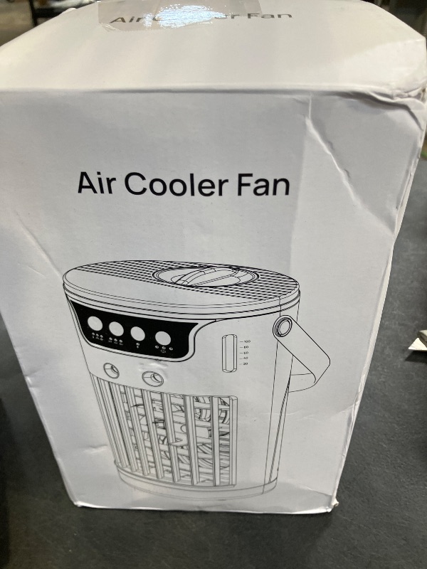 Photo 1 of Portable Air Conditioners, Personal Evaporative Air Cooler 1200ML with Ice Cooling Mist Fans That Blow Cold Air Like AC Mini AC Unit for Bedroom, Home Office Desk and Car RV (Ivory White)