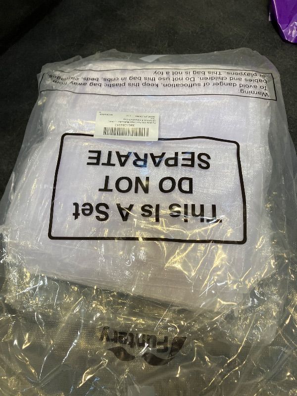 Photo 1 of Funtery White Organza Bags, 7x9 Inch, 200 Pcs