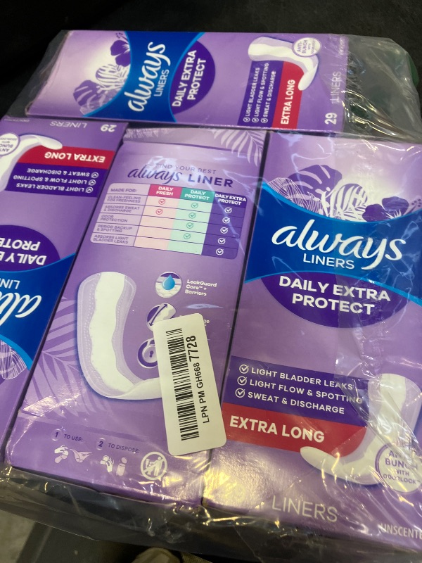 Photo 1 of Always Xtra Protection Daily Liners, Extra Long, Unscented