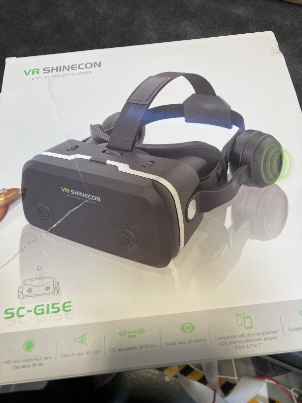 View 2 of All-in-One Smartphone VR Headset | Built-in Hi-Fi Headphones, 120° Wide FOV, Aspherical Lenses | The Ultimate 3D Movie & Mobile Gaming Kit