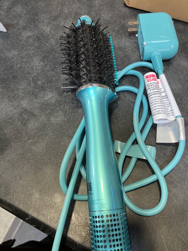 View 3 of Shark Glossi 2-in-1 Blow Dryer Brush, Ceramic Comb, Juniper, HT302TL
