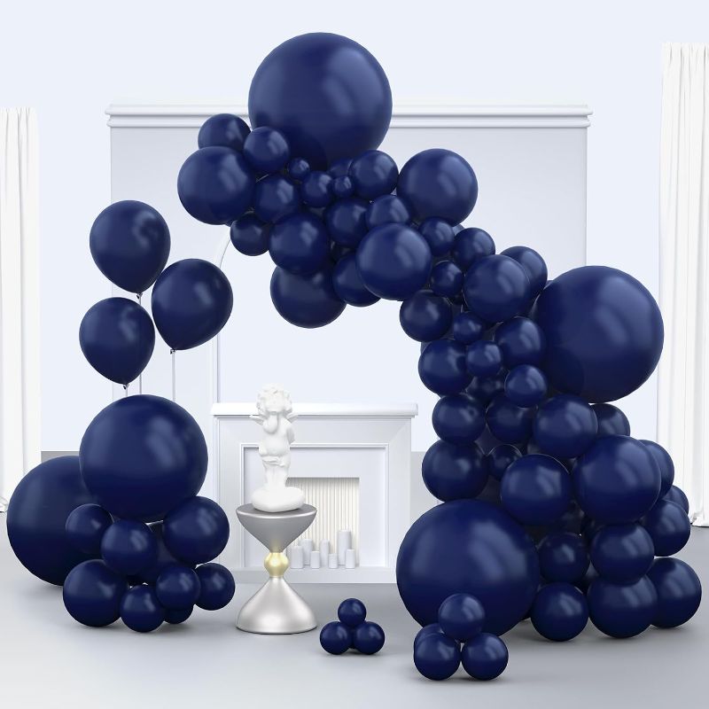 Photo 1 of PartyWoo Navy Blue Balloons Sky Blue Balloons Different Sizes