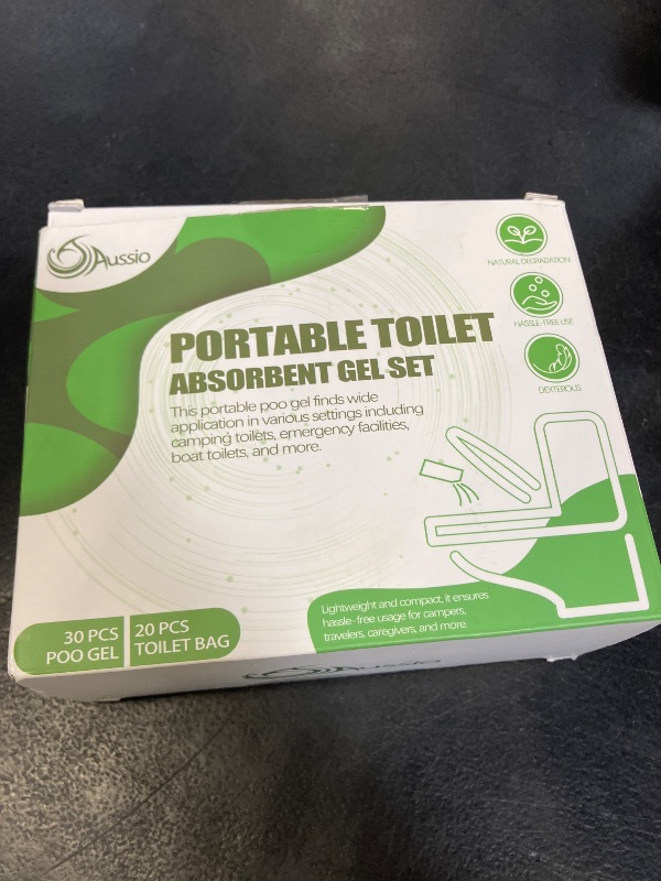 View 2 of Aussio Portable Toilet Absorbent Gel Sachets with Camping Toilet Bags
