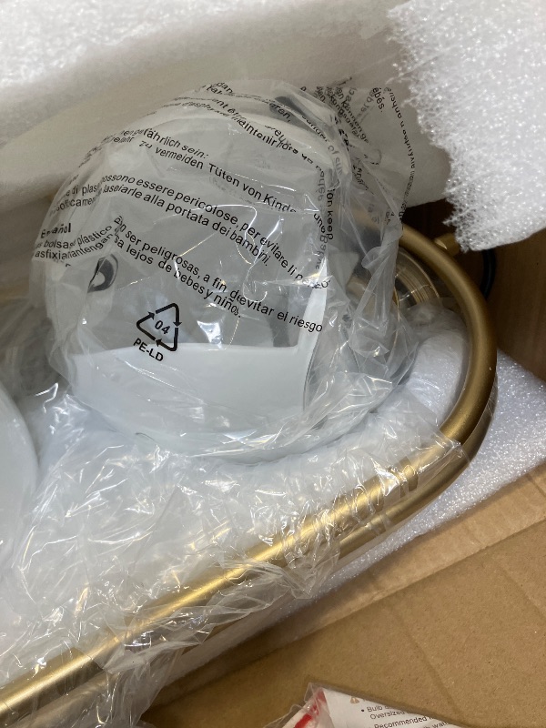 Photo 1 of Yunnix Modern Matte Gold Globe Pendant Light