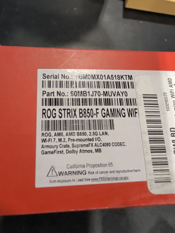 View 2 of ASUS ROG Strix B850-F Gaming WiFi ATX Motherboard AMD AM5