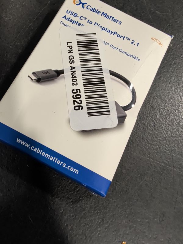 Photo 1 of Cable Matters Thunderbolt 4 to DisplayPort 2.1 Adapter