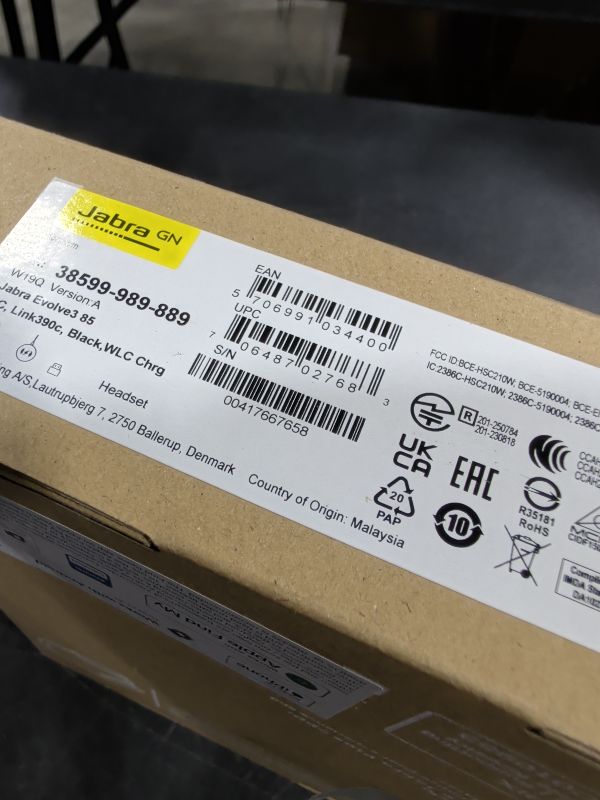 Photo 1 of Jabra Evolve3 85 Over-Ear Wireless Bluetooth Headphones