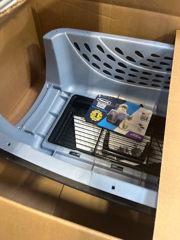 Photo 1 of Petmate Two Door Plastic Pet Kennel, 24in, Blue