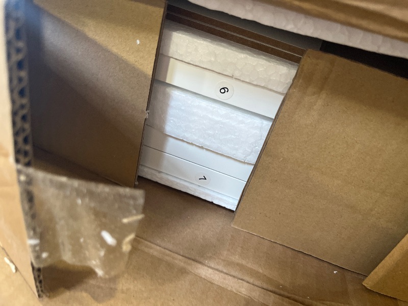 Photo 1 of deli Desktop Shelf, Desk Hutch with 5 Shelves for Computer Desk, White
