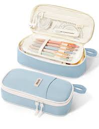 Photo 1 of SUNEE Cute Pencil Case, Aesthetic Pen Pouch, Colored Large Pencil Bag with Zipper, Kawaii Stationery Storage and Organizer,