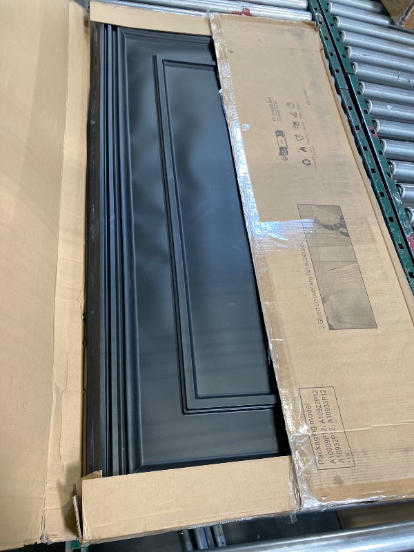 Photo 1 of Art3d 3D PVC Ceiling Tiles 2x4 ft (12 Pcs, 96 Sq Ft) - Matte Black