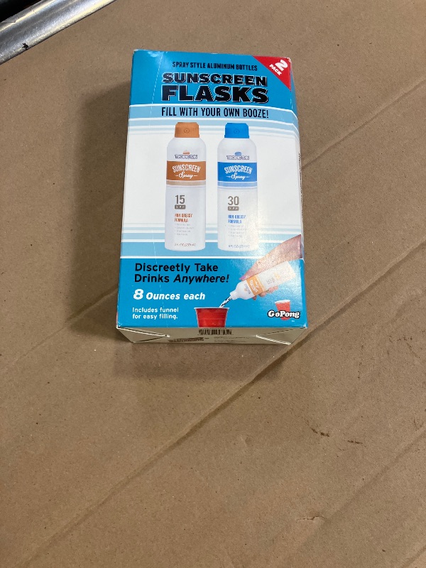 Photo 1 of GoPong Sunscreen Flask 2 Pack (16 oz Total)
