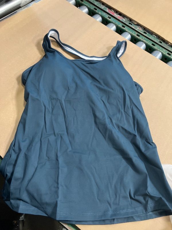 Photo 1 of RUNNING GIRL Tank Tops with Built in Bras,Workout Racerback Tank Tops for Women Athletic Yoga Top(BX2356 Dark Green.XL)