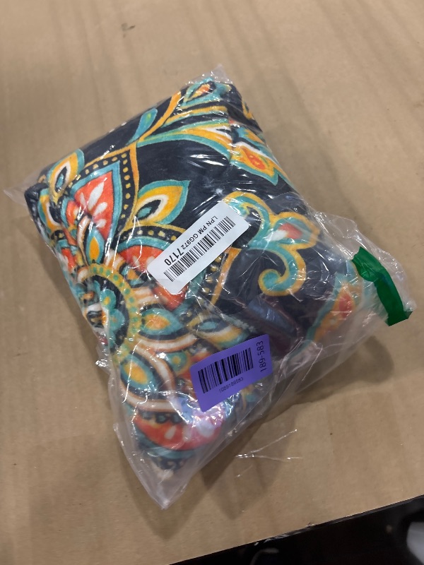 View 2 of Jbofyee Ethnic Paisley Floral Throw Blanket 40x30 Inch