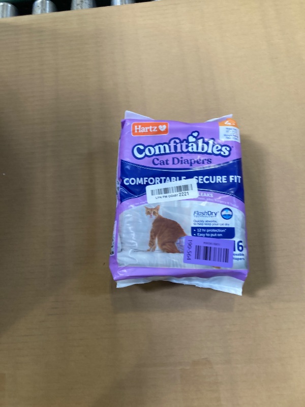 Photo 1 of Hartz Comfitables Cat Diapers, Small, 16 Count