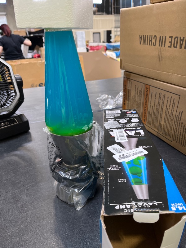 View 3 of Lava® Lamp - 14.5" Deep Ocean - The Original Motion Light - Yellow/Green Wax and Blue Liquid - Item #2634 (Amazon Exclusive)