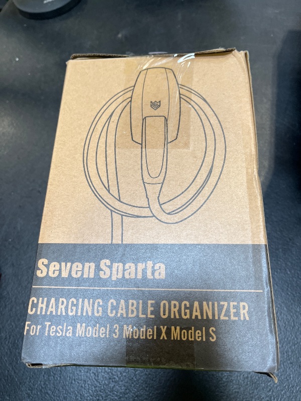View 2 of SEVEN SPARTA Tesla Charging Cable Holder Wall Mount - Black