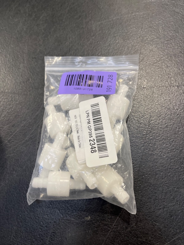View 2 of 10 pcs 5/16 inch (8mm) One Way Inline Check Valve Hose Barb Plastic Check Valve Vacuum Aquarium Pump Air Non Return Valves