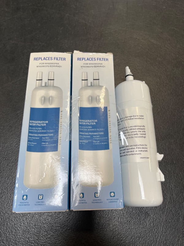View 2 of Waterdrop EDR1RXD1 Water Filter, Replacement for W10295370A, 3 Pack
