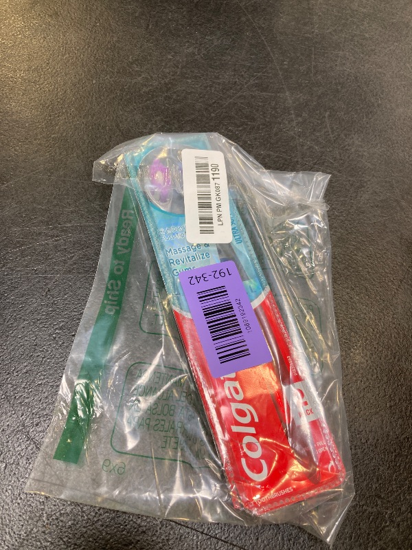 View 2 of Colgate Renewal Manual Toothbrush, 2 Pack, Purple
