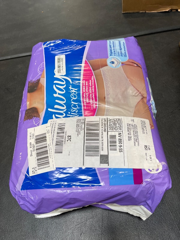 Photo 1 of Always Discreet Adult Diapers for Women, Maximum Absorbency, Size L, 38 Count