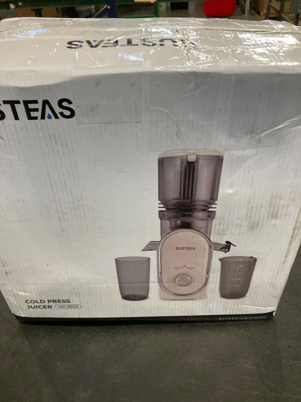 Photo 1 of SUSTEAS Cold Press Juicer, 5.3" Feed Chute, White