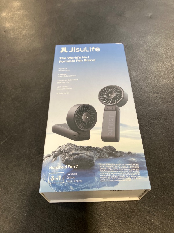 Photo 1 of JISULIFE Portable Handheld Fan, Black