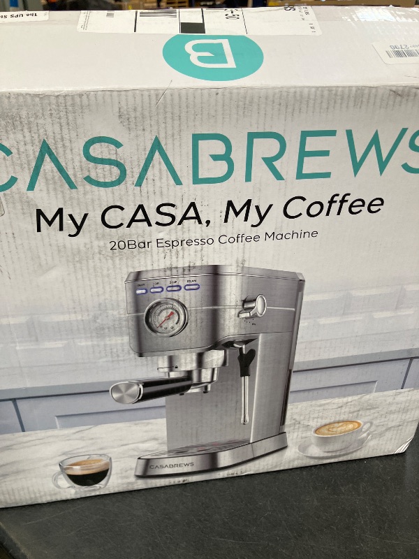 Photo 1 of CASABREWS CM5418 Compact Espresso Machine, 20 Bar Pressure, Silver