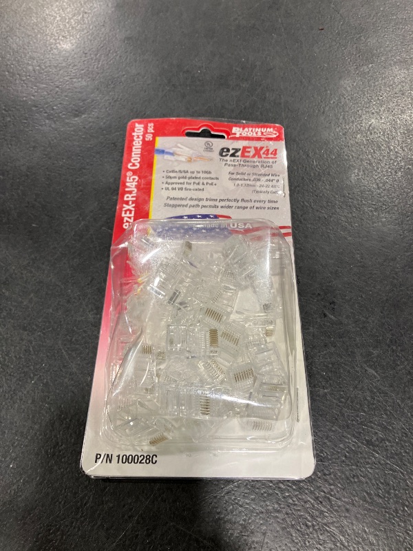 View 2 of Platinum Tools 100028C ezEX44 Ethernet Cable Connectors (50-Pack)