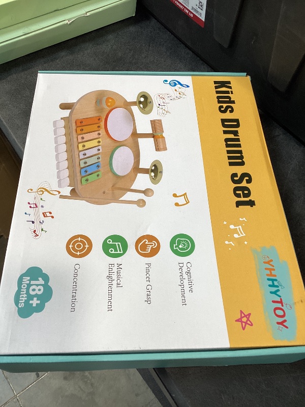 Photo 1 of YHHYTOY Montessori Musical Instrument Drum Set for Toddlers