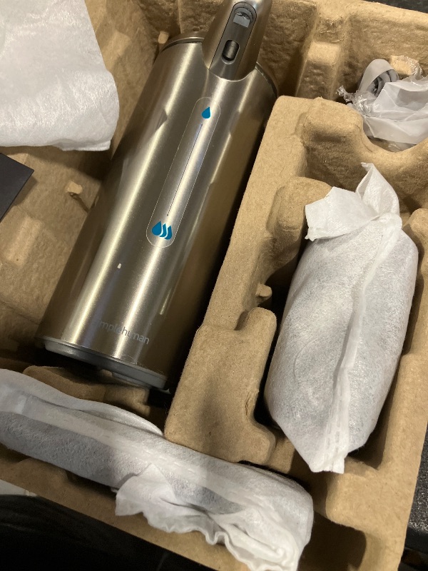 Photo 1 of simplehuman Liquid Sensor Pump with Caddy, 14 oz Automatic Soap Dispenser for Kitchen Sink, Motion Sensor, Variable Dispense, Battery Powered, Integrated Sponge Holder, Brushed Stainless Steel