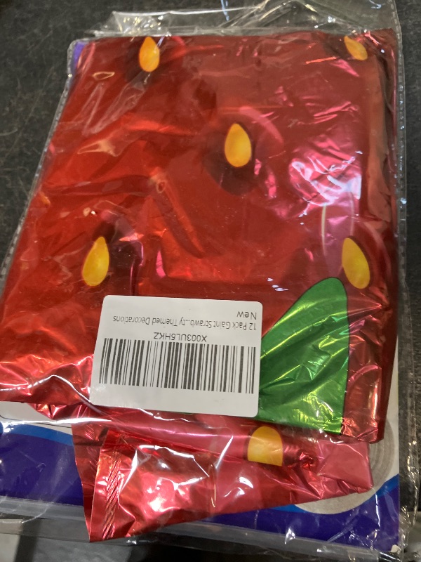 Photo 1 of LHOAVWE 12 Pack Giant Strawberry Balloons, 23 Inch