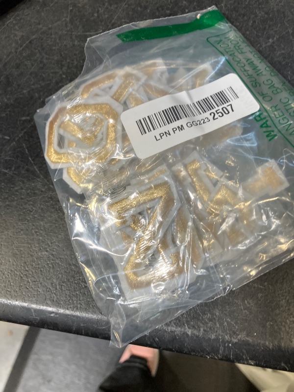 Photo 1 of NIUBIER Iron On Letters, 52 Pcs Gold Alphabet Patches