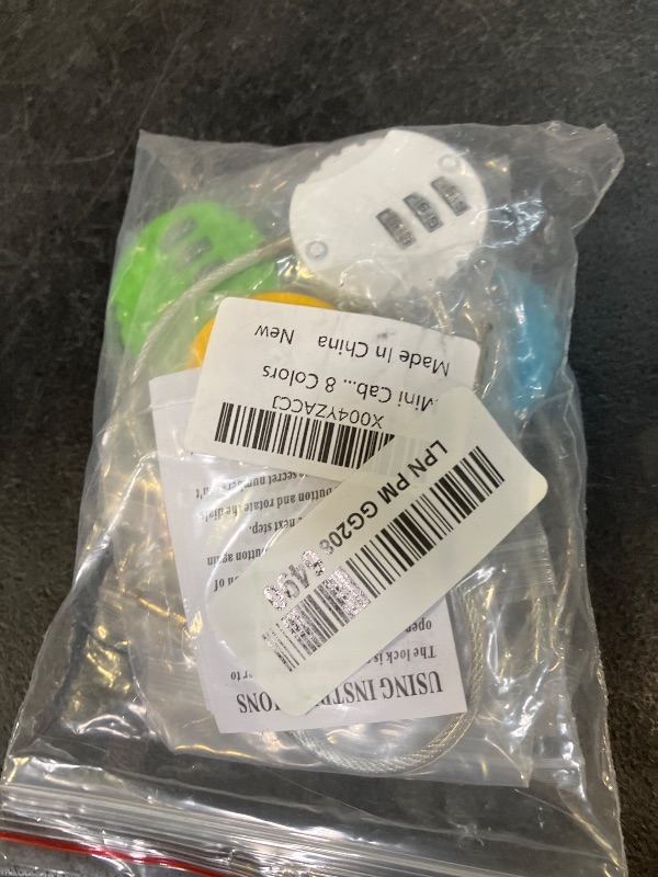 Photo 1 of Loniyhu Mini Cable Combination Lock 8 Pack
