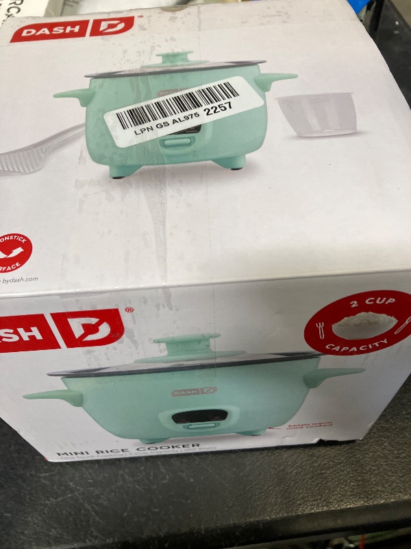 Photo 1 of Dash Mini Rice Cooker, 2-Cup, Aqua