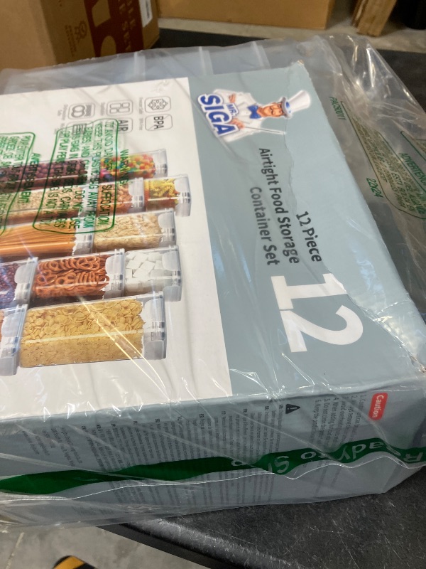 Photo 1 of MR.SIGA 12 Pack Airtight Food Storage Container Set for Pantry Organization