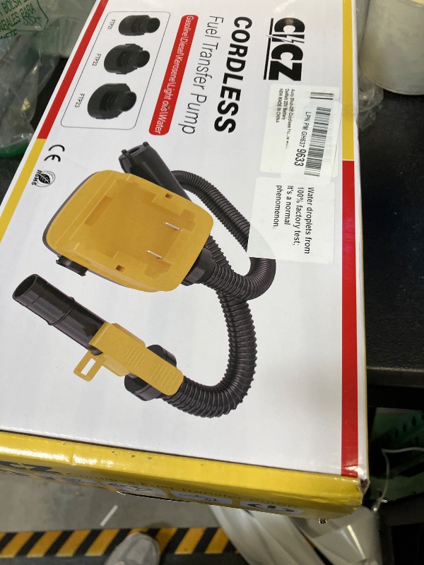 Photo 1 of CICZ Cordless Fuel Transfer Pump with Auto-Stop, 3.8 GPM