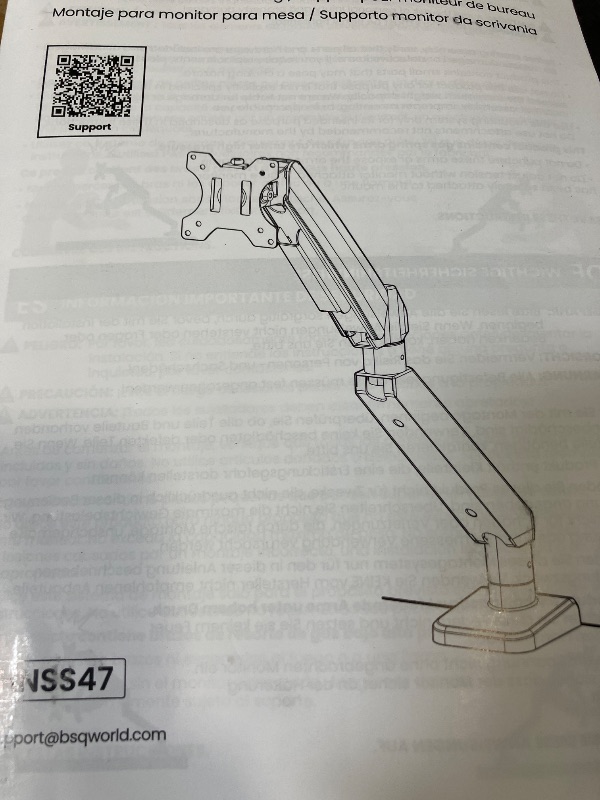 Photo 1 of desk monitor arm