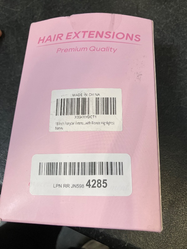 Photo 1 of ZQIAN BEAUTY 18 Inch Ponytail Extension - Medium Brown Blonde Highlights