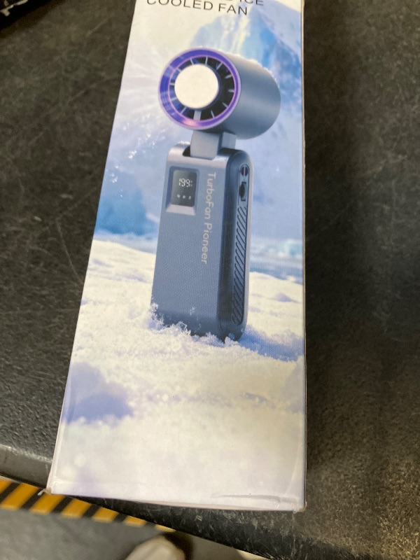 Photo 1 of Kimguard Portable Turbo Handheld Fan with Ice Cooling - Grey