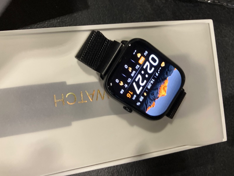 Photo 1 of EarlySincere Smartwatch for Men, 2.06" AMOLED, Midnight Black Metal