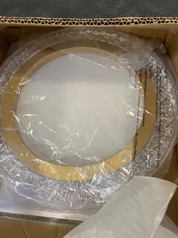 Photo 1 of UOFUS 28W Gold LED Flush Mount Ceiling Light (12")