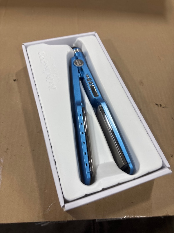 Photo 1 of BaBylissPRO Nano Titanium Ionic Flat Iron, Blue, 1 1/4"